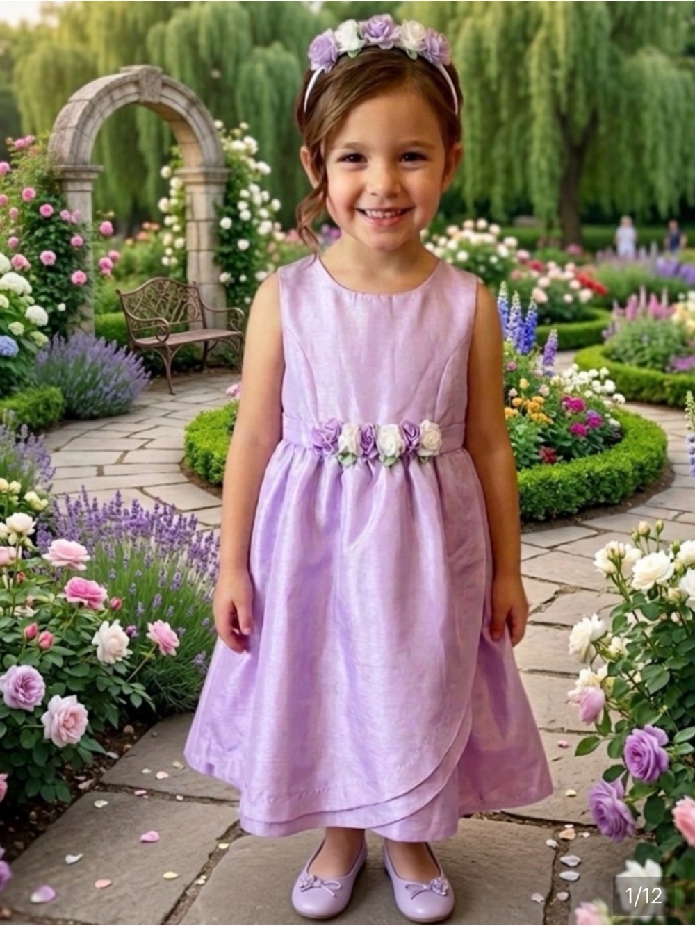 Gymboree Lilac Dress with matching headband